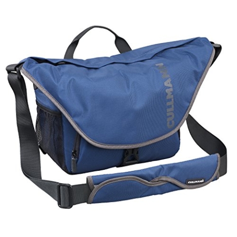 CULLMANN - 98316 - MADRID Sports Maxima 325+ blau/grau Kamera- und Zubehör-Messenger-Tasche für kompakte CSC DSLR mit angesetztem Zoomobjektiv oder Camcorder - Innenmaß: 280x200x110mm