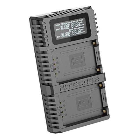 Nitecore FX2 Pro Dubbele Lader voor Fujifilm NP T125 Schwarz