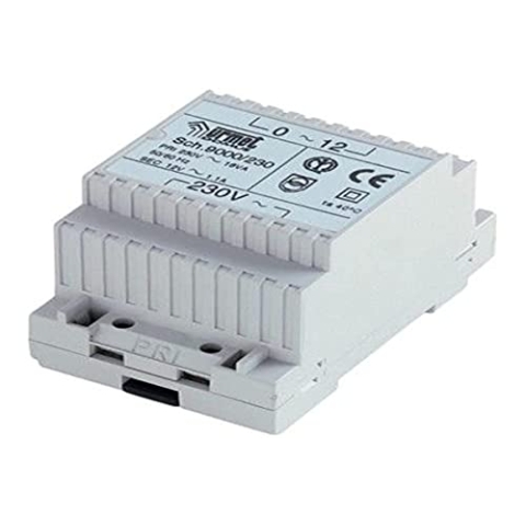 URMET - Transformator 12 V 18 VA für traditionelle Gegensprechanlagen 9000/230, Schwarz