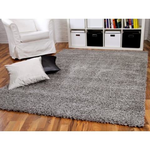 Pergamon Hochflor Langflor Shaggy Teppich Aloha Grau Anthrazit in 8 Größen