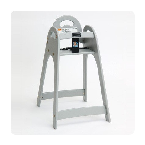 Koala Kunststoff Hochstuhl Design KB105 - Stapelbar - Antibakterielle Oberfläche, Farbe:Grau