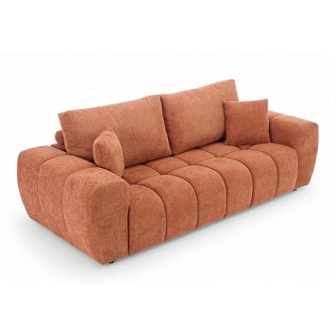 Oviala Sofa, rechts, 3-Sitzer, Terrakotta