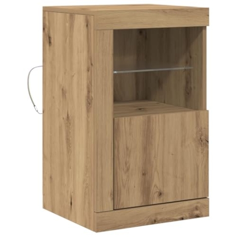 vidaXL Moderner Artisan Eichenstauraum-Schrank mit schwebendem Regal aus Holzwerkstoff | Stylisches Möbel für Zuhause und Büro | Schlankes Design |