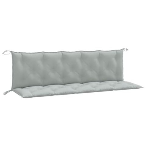 vidaXL Gartenbank-Auflagen 2 STK. Melange Hellgrau 180x50x7 cm Stoff