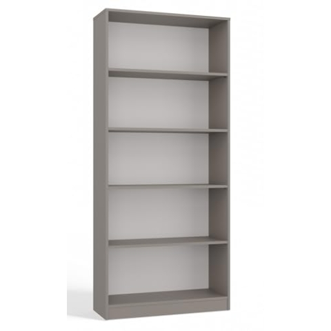 CDF Office Bücherregal R80 | Farbe: Lehm (grau) | Für Wohnzimmer, Büro, Arbeitszimmer | Modern | Regal für Bücher und Spielzeug | Ideal für Kinderzimmer, Teenager, Jugendzimmer