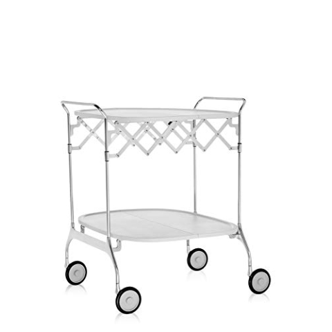Kartell Gastone Rollwagen, Kunststoff, Weiß, 62 x 70 x 68 cm