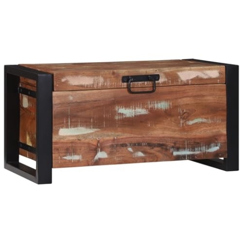 vidaXL Aufbewahrungstrunks 60x30x30cm aus massivem Altholz und Metall