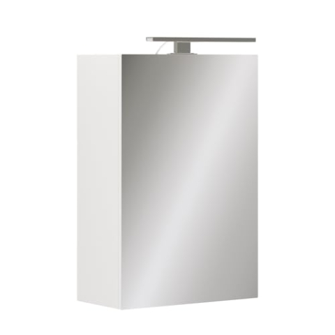 Vicco Badspiegelschrank Lavio, Weiß, 40 x 60 cm mit LED-Beleuchtung