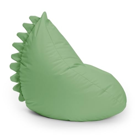 Lumaland Kindersitzsack Monster | Sitzsack Tier Familie für Kinder | Wasserabweisender Bean Bag für Indoor & Outdoor | Pflegeleichtes Material | 80 x 80 x 70 cm & 2,9 kg leicht [Grün]