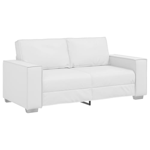 vidaXL Stylisches Weißes Loveseat Sofa Für Wohnzimmer Büro Moderne Innennutzung Kompakte Langlebige Couch Sitzplatz