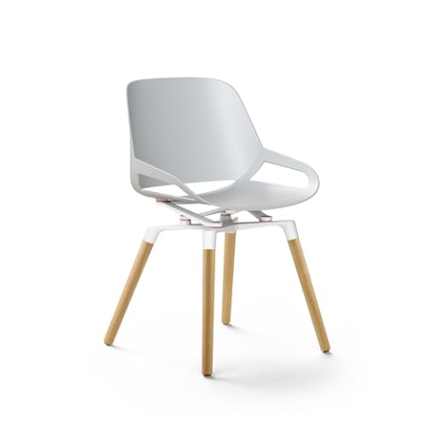 aeris Numo moderner Esszimmerstuhl – Schwingstuhl mit edlen Holzbeinen aus Eiche – Exklusiver Designstuhl – ergonomischer Stuhl für einen gesunden Rücken
