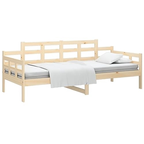 vidaXL Tagesbett Sofa Gästebett Sofabett Einzelbett Bett Bettsofa Bettgestell Bettrahmen Holzbett Schlafsofa Massivholz Kiefer 90x200cm