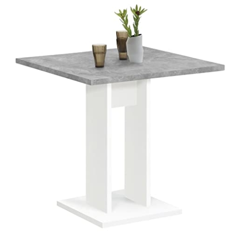 FMD weißes GmbH Tisch, 70 x 70 x 77,5 H cm, weiß, grau, Spanplatte, 7.6 x 74.9 x 85,4 cm
