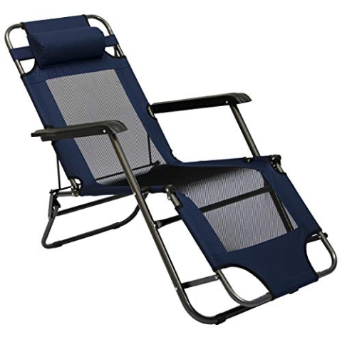 AMANKA Liegestuhl 155x60cm - Campingstuhl Sonnenliege Strandliege Gartenliege Klappliege