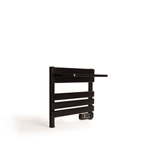 CREATE / WARM Towel Mini 150W / Elektrischer Badheizkörper Schwarz mit Regal / 52,3x8x55,8cm / Leise, geringer Verbrauch, LCD-Display, 150W