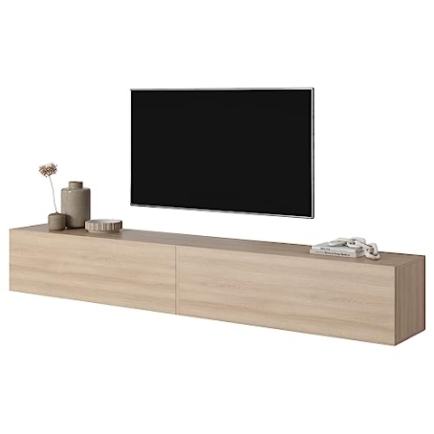 Selsey TV Schrank Board Sideboard Fernsehtisch Fernsehschrank 200 cm Hängend Eiche Bisira