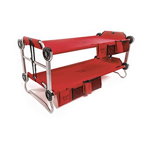Disc-O-Bed Kid-O-Bunk Kinderetagenbett mit Seitentaschen rot