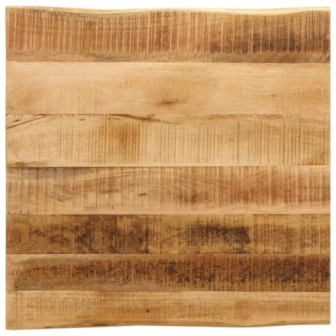 vidaXL Tischplatte, Holzplatte für Tisch Esstisch Couchtisch, Massivholzplatte Baumkante, Ersatztischplatte, 60x60x2,5cm Raues Mango Massivholz