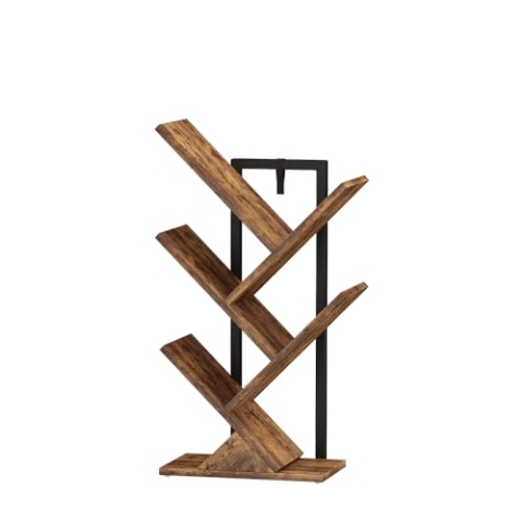 Vicco Bücherregal Fyrk, Regal für Bücher, Antikholz/Schwarz, 34 x 71 cm