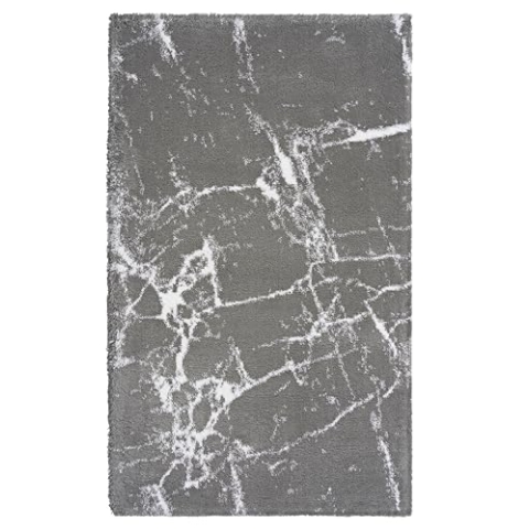 Kleine Wolke Como Badteppich, 100% Baumwolle, Platin, 100 x 60 cm