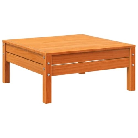 vidaXL Gartenhocker, Hocker mit Latten-Design, Fußhocker für Garten Terrasse, Garten Ottomane Sitzhocker Couchtisch, Wachsbraun Massivholz Kiefer