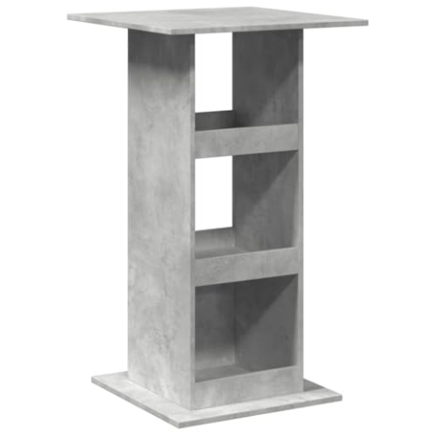 vidaXL Bartisch, Stehtisch mit Ablagen, Tresentisch Tisch für Küche Esszimmer, Küchentisch Loungetisch Bistrotisch, Betongrau Holzwerkstoff