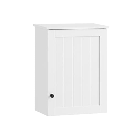 SoBuy BZR19-W Hängeschrank mit Einer Tür Wandschrank Badhängeschrank Küchenschrank Medizinschrank Badmöbel Weiß BHT ca: 40x52x23cm