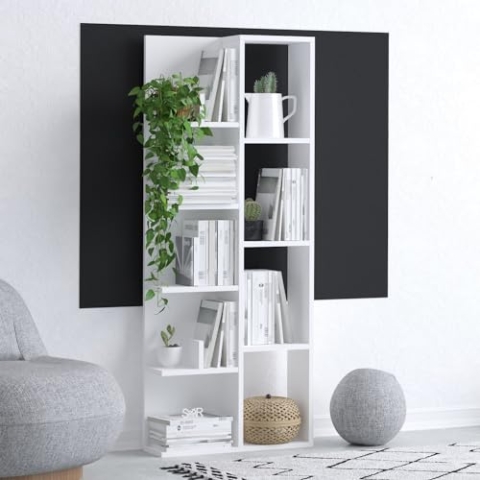 Smaragd-Bücherregal - 100% Melamin / 18mm Dicke / Weiß