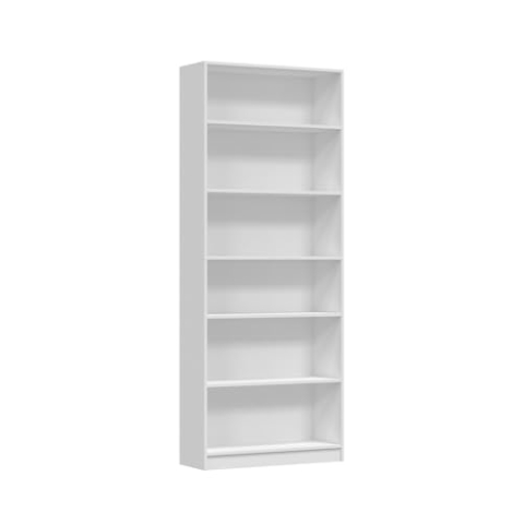 CDF Bücherregal W80 PAFOS | Farbe: Weiß | Für Wohnzimmer, Büro, Arbeitszimmer | Modern | Regal für Bücher | Ideal für Kinderzimmer, Teenager, Jugendzimmer