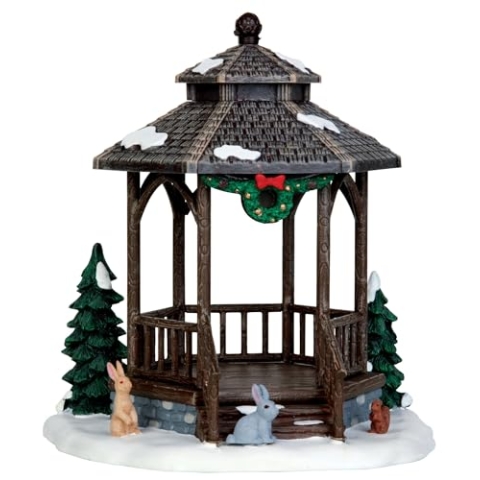 Lemax Kunststück, Motiv Weihnachtsdorf, Winter-Pavillon
