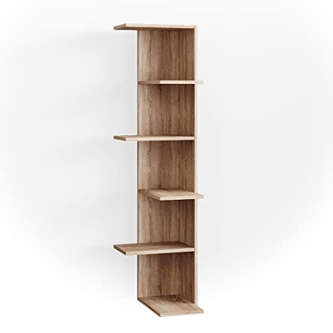 Vicco Eckregal Tera, stehendes Bücherregal, Sonoma, 37 x 140.1 cm
