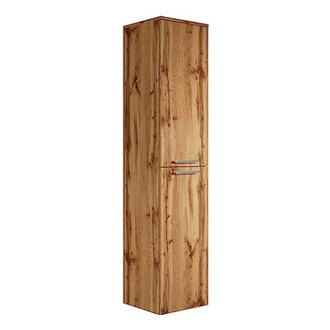 Badezimmer Badschrank Saturnus 160cm Eiche - Regal Schrank Hochschrank Schrank Möbel