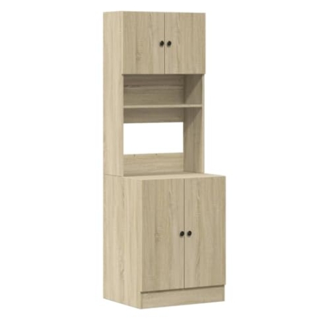 vidaXL Küchenschrank, Küchenzeile mit Türen Schubladen, Hochschrank für Küche Restaurant Hotel, Küchenmöbel, Modern, Sonoma-Eiche Holzwerkstoff