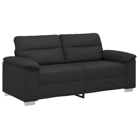 vidaXL 2-Sitzer-Sofa Schwarz 140 cm Kunstleder