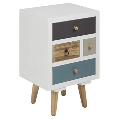 AC Design Furniture Suwen Nachttisch, B: 36 x T: 30 x H: 59 cm, Mehrfarbig, Holz, 1 Stk