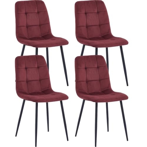 Colenis - Ela Esszimmerstuhl - Set Van (4, Bordeaux)