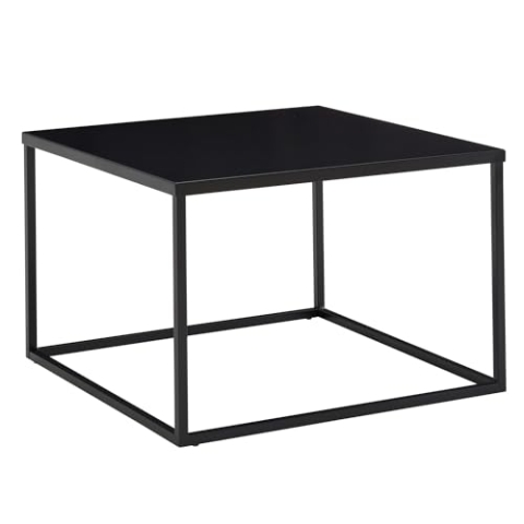 Wohnling Couchtisch 60x60x40 cm Metall Wohnzimmertisch Industrial Schwarz, Sofatisch Quadratisch, Loungetisch Kaffeetisch Stahl, Beistelltisch Quadratisch