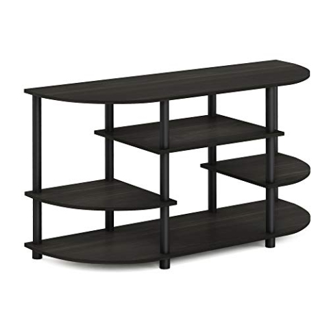 Furinno JAYA Schlichtes Design Eck-TV-Ständer, Espresso
