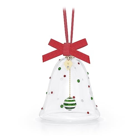 Swarovski Holiday Cheers Dulcis Glocken-Ornament, mehrfarbige Kristalle, hängende Dekoration, Teil der Swarovski Holiday Cheers Kollektion