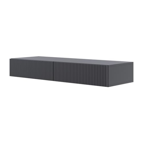 Selsey Schminktisch Makeup Tisch Frisiertisch Hängend Kosmetiktisch 110 cm Mit 2 Schubladen Veldio Schwarz