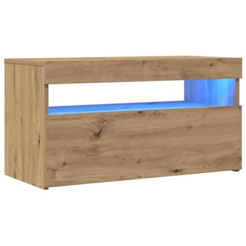 vidaXL TV Schrank mit LED Lowboard Fernsehschrank Fernsehtisch Holzwerkstoff