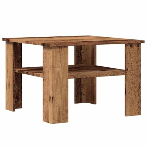 vidaXL Couchtisch Altholz-Optik 60x60x42 cm Holzwerkstoff, Beistelltisch, Wohnzimmertisch, Kaffeetisch, Sofatisch, Akzenttisch, Teetisch, Telefontisch