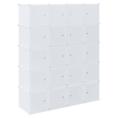 vidaXL Regalsystem mit 20 Würfeln und Aufhängestangen PP, Regalsystem, Schuhregal, DIY Regalsystem, Würfel Regalsystem, Würfel Schuhregal