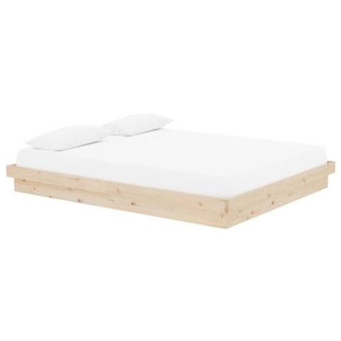 vidaXL Massivholzbett Bettgestell Lattenrost Doppelbett Bettrahmen Schlafzimmerbett Bett Holzbett Schlafzimmermöbel Kiefer 160x200cm