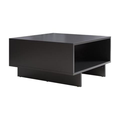 Vicco Couchtisch Luka, Couchtisch mit der Ablage, Anthrazit, 60 x 60 cm