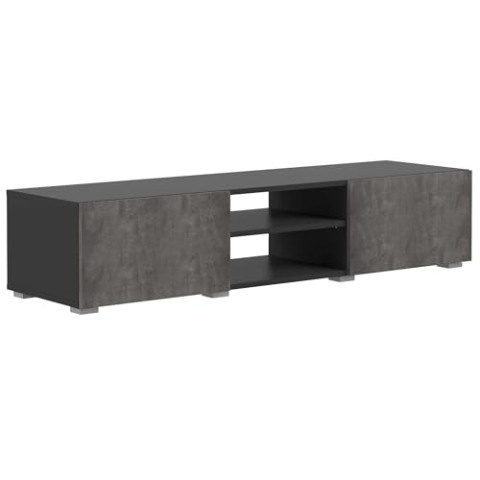 Symbiosis, Podium 140, Mobile TV, Schwarz (Schwarz/Grau), 31 x 140 x 42 cm