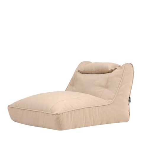 Icon Nova Sitzsack Sessel für Erwachsene, Beige, Olefin Stoff für Drinnen und Draußen, Riesen Sitzsack mit Füllung, Bequemer Sessel, Garten, Terrasse, Lounge, Wohnzimmer