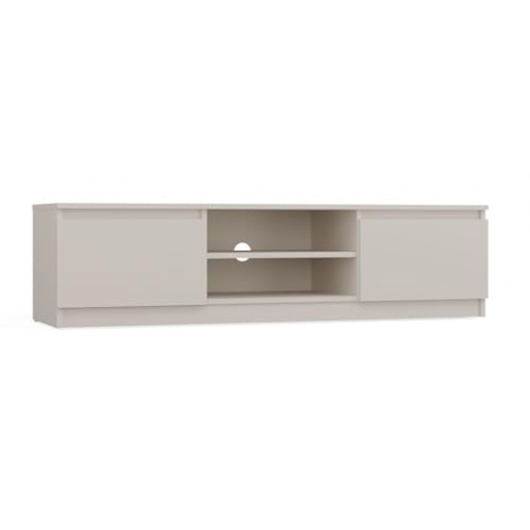 CDF TV-Schrank Kama 140| Farbe: Kaschmir (beige) | Moderner Fernsehtisch | Ablagen für Audio-/Videogeräte | Stauraum für Kleinigkeiten | Ideal für Wohnzimmer, Schlafzimmer | Einfache Montage