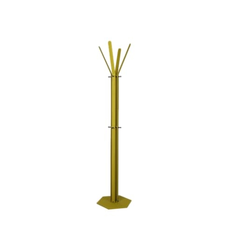 Gorillz Stack Four Garderobenständer stehend gelb (175 x 40 cm) I eleganter Kleiderständer aus robustem Stahl mit 12 Garderobenhaken I Platzsparende Garderobe in schlichtem Design