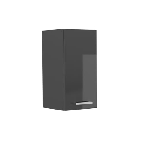 Vicco Hängeschrank R-Line, hängender Küchenschrank, Anthrazit Hochglanz, 30 cm